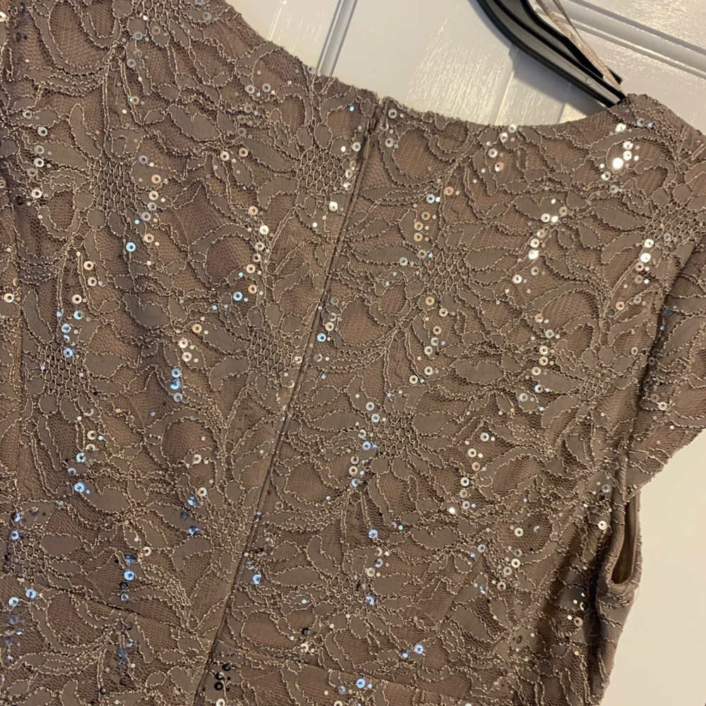 Alex Evenings Beige Lace Layered Dress - Picture 6 of 6